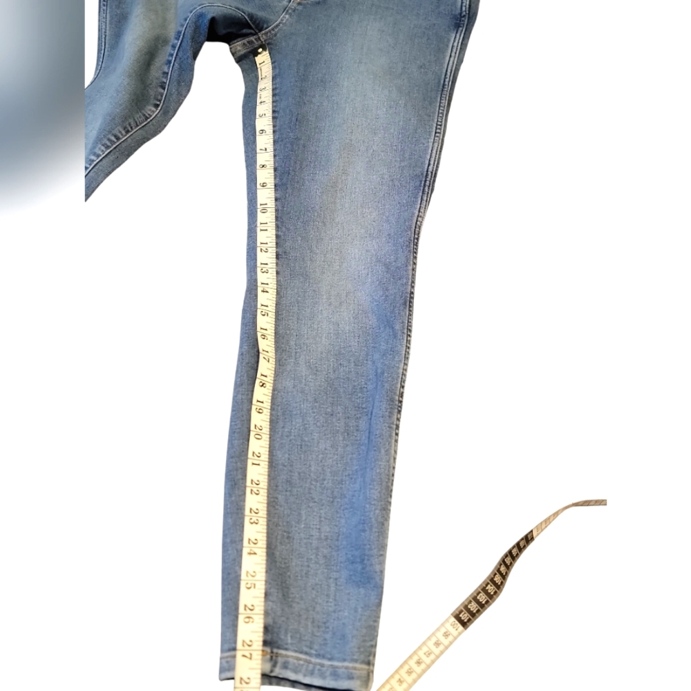 Everlane Way High Skinny Jeans Women's Size 31 Stretchy Mom Flat Front Blue - Picture 13 of 16